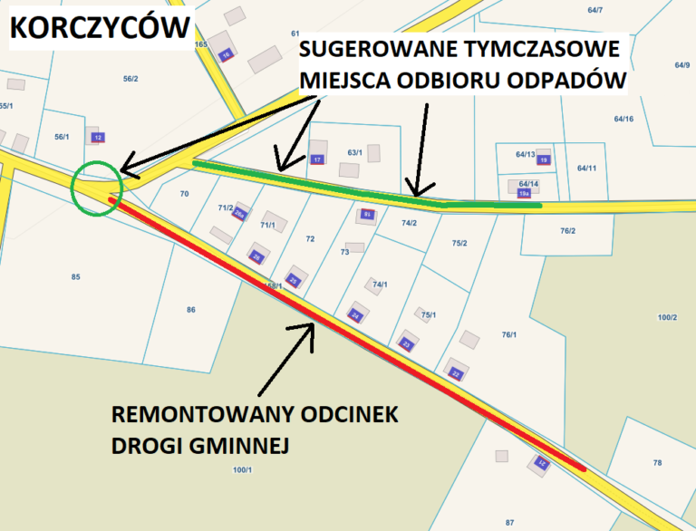 Utrudnienia w odbiorze odpadów z terenu m. KORCZYCÓW!!!