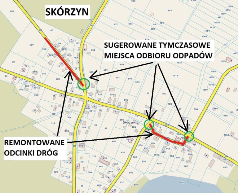 Utrudnienia w odbiorze odpadów z terenu m. SKÓRZYN!!!